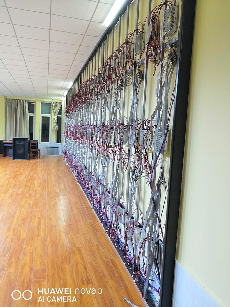 章丘四中30㎡室內P4全彩屏